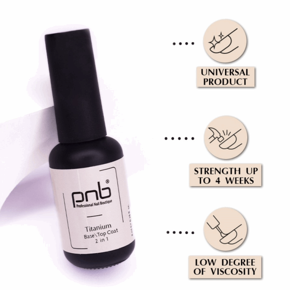 Base Coat PNB TITANIUM BASE/TOP 8ML