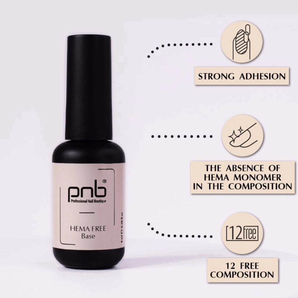 Base Coat PNB HEMA FREE BASE 8ML