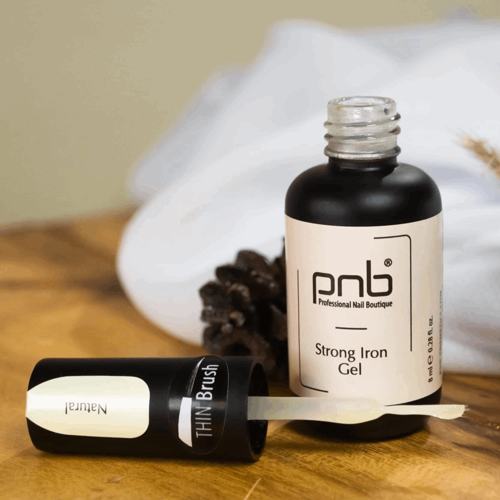 BUILDER GEL PNB Strong iron gel 8ml natural thin brush