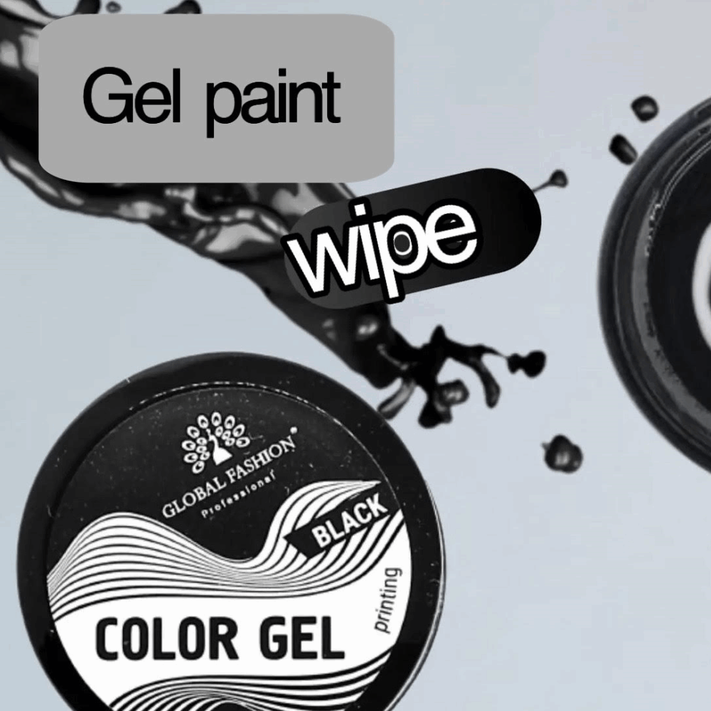 Gel Paint &amp; Paste Global Fashion Gel paint black 5ml