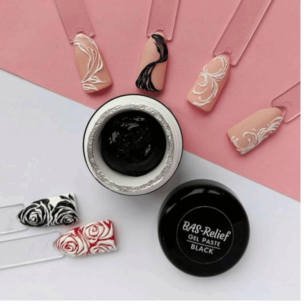 Gel Paint &amp; Paste Pnb Bas Relief black 5ml