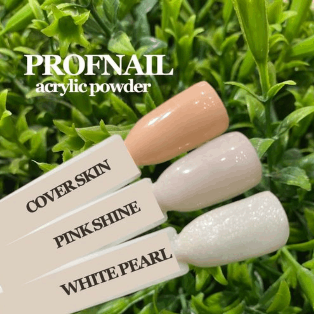 Acrylic products Profnail Acrylic Powder  pink shine / clear pink / white pearl / cover skin / white 30gr